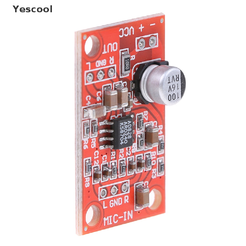 Yescool AD828 Papan preamplifier Mikrofon stereo Dinamis DC 3.7V-15V 12V