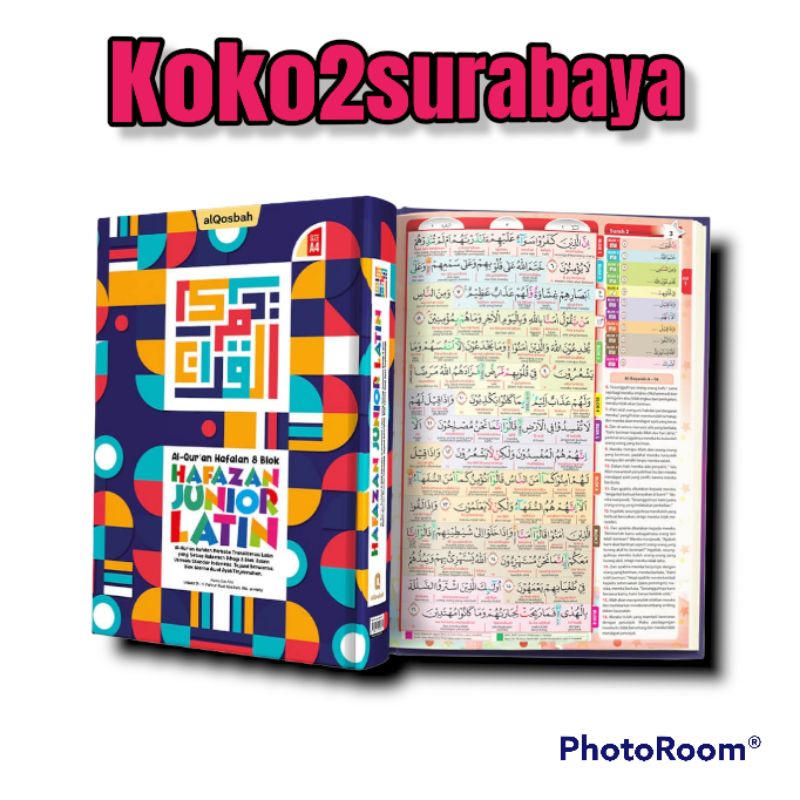 ALQURAN HAFAZAN JUNIOR PER KATA LATIN 8 UKURAN A4 ALQOSBAH