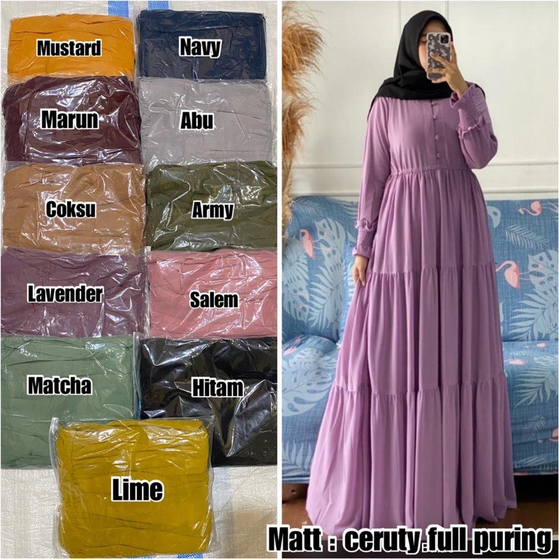 Qorys/Gamis ceruty babydoll