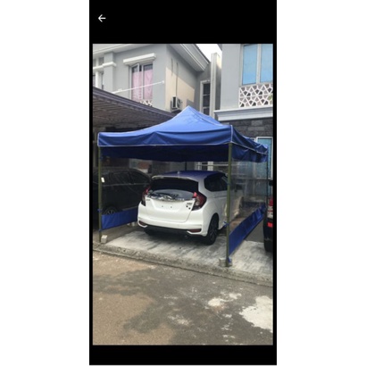 Tenda lipat Super Uk 3x4.5 + 3 sisi tebal besi 1.4 mm