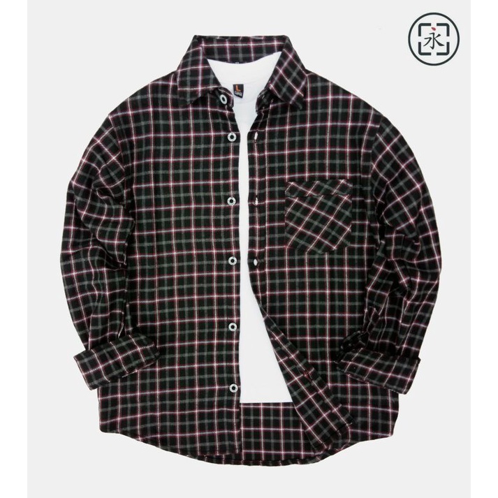 couple flanel anak dan ayah ori
