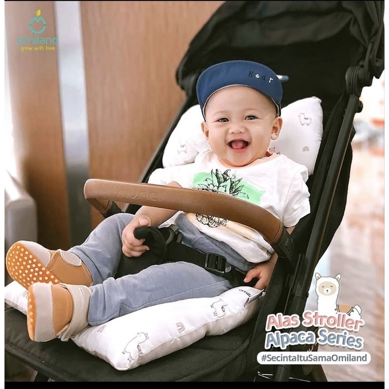 Omiland Alas Stroller / Bouncer / Car Seat + Bantal Dot Bahan Lembut Motif Alpaca Series - OB 44201-4