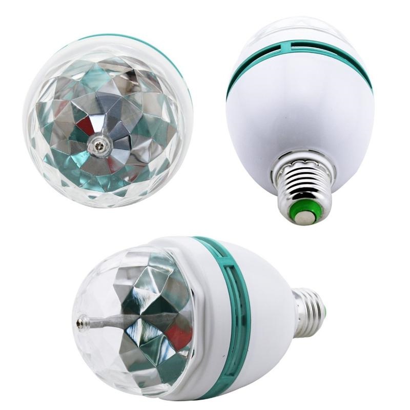 [ LED  E27 Color Stage Lighting Crystal Magic Ball Light Bulb For Shade KTV Bar Disco Party ]