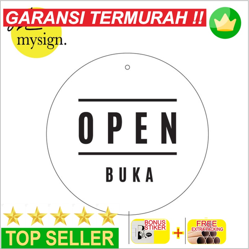 

Terlaris SIGN OPEN CLOSE AKRILIK | SIGN BUKA TUTUP ACRYLIC | OPEN CLOSE PINTU Elegan