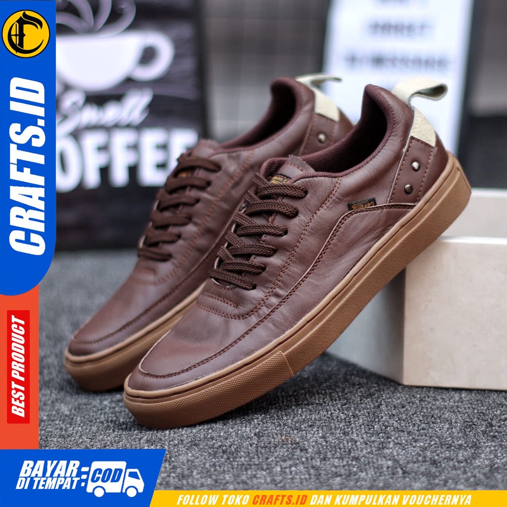 CRAFTS cyre - Sepatu Casual Sneakers Kulit Asli Pria