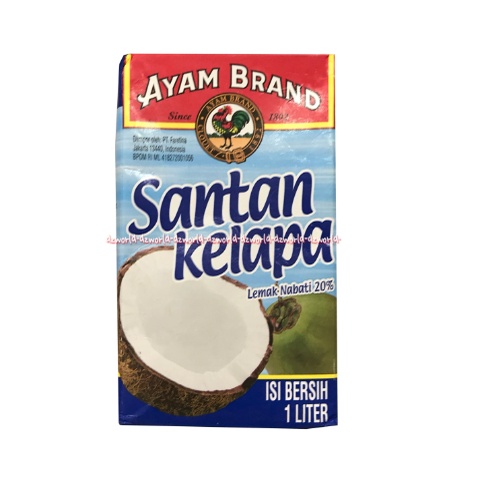 Ayam Brand 1L Santan Kelapa Coconut Milk Tanpa Bahan Pengawet 1 Liter Ayambrand Coconut Instan Santan Santen Instan Siap Pakai Instant