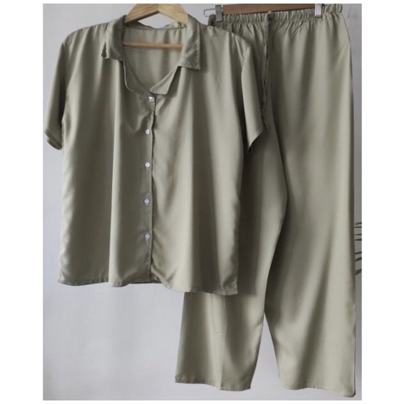 Babydoll Rayon Polos Busui | Baju Tidur | Rayon Polos | Babydoll Rayon | Setelan lengan pendek | Piy