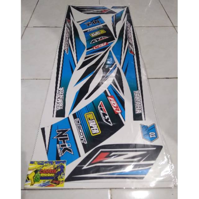 Striping Sticker List Body Variasi Motor Yamaha Jupiter Z1 Motif Grafis 1 Warna Biru