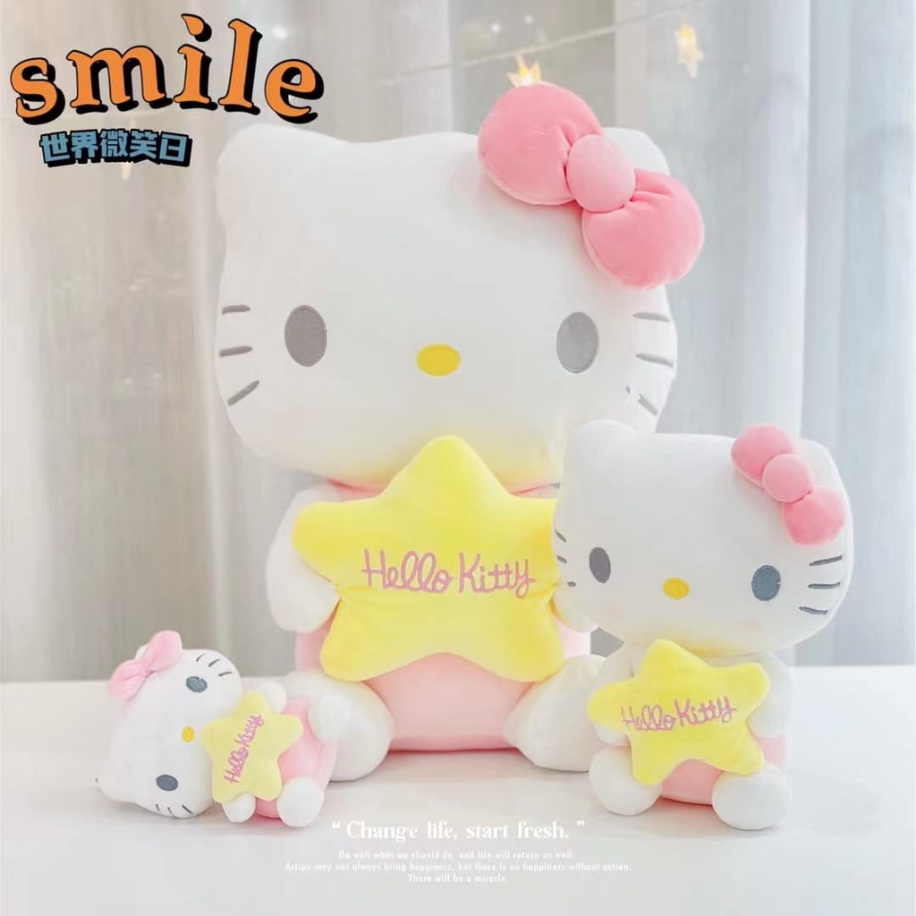 Boneka Cartoon  Pegang Star  Bahan Halus dan Lembut