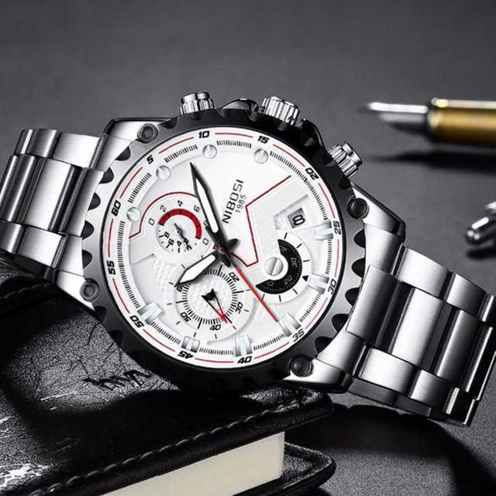 Jam Tangan Pria Analog Chrono Original Waterproof At0009