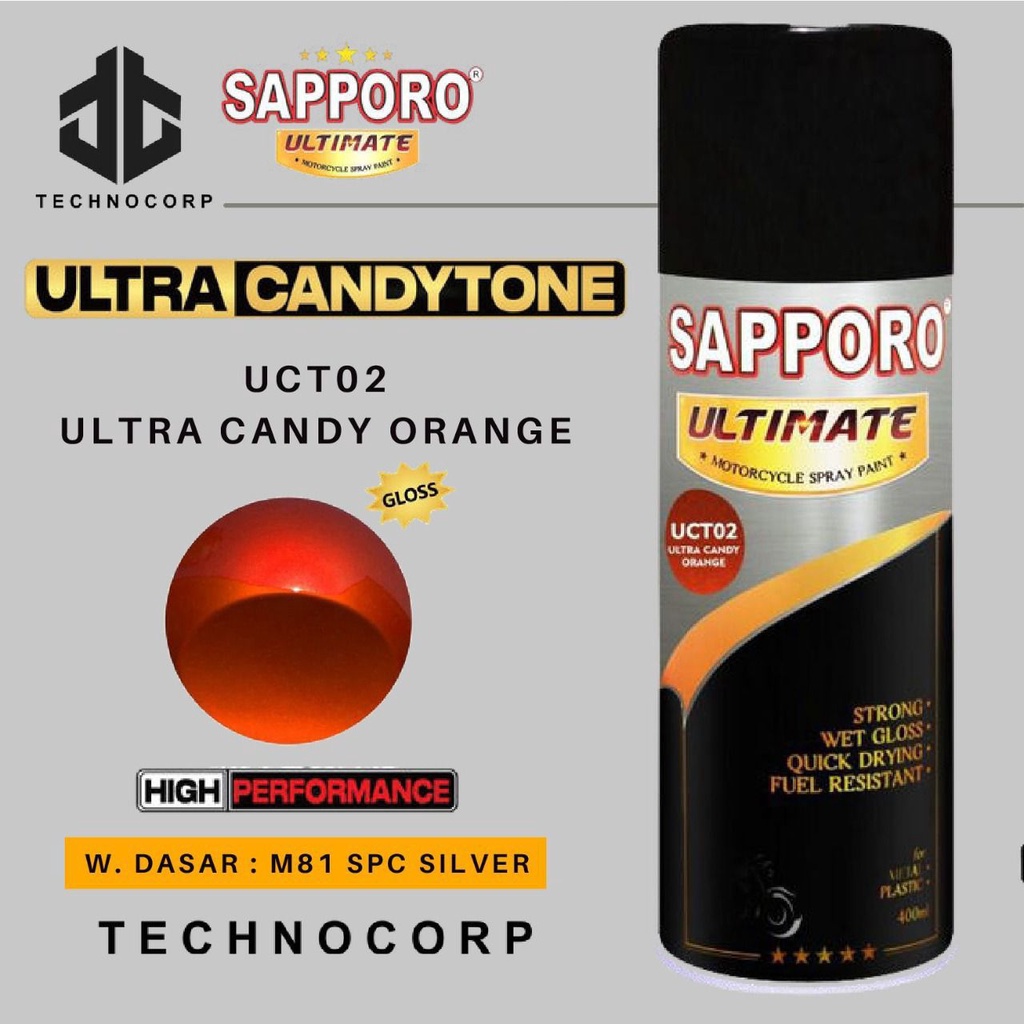 Cat Semprot SAPPORO ULTIMATE UCT02 ULTRA CANDY ORANGE CANDYTONE