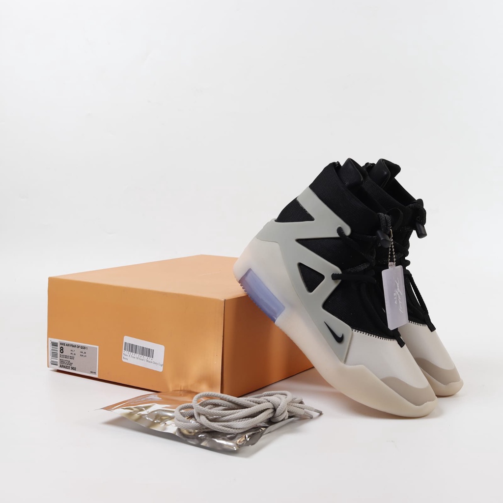 SEPATU NIKE X FEAR OF GOD 1 GREY LIGHT BONE PRIA ORIGINAL