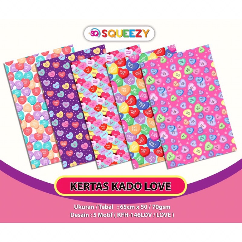 

Kertas kado love hadiah