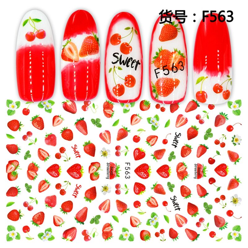 LRC Stiker Kuku Flower Watercolor Art Nail Sticker