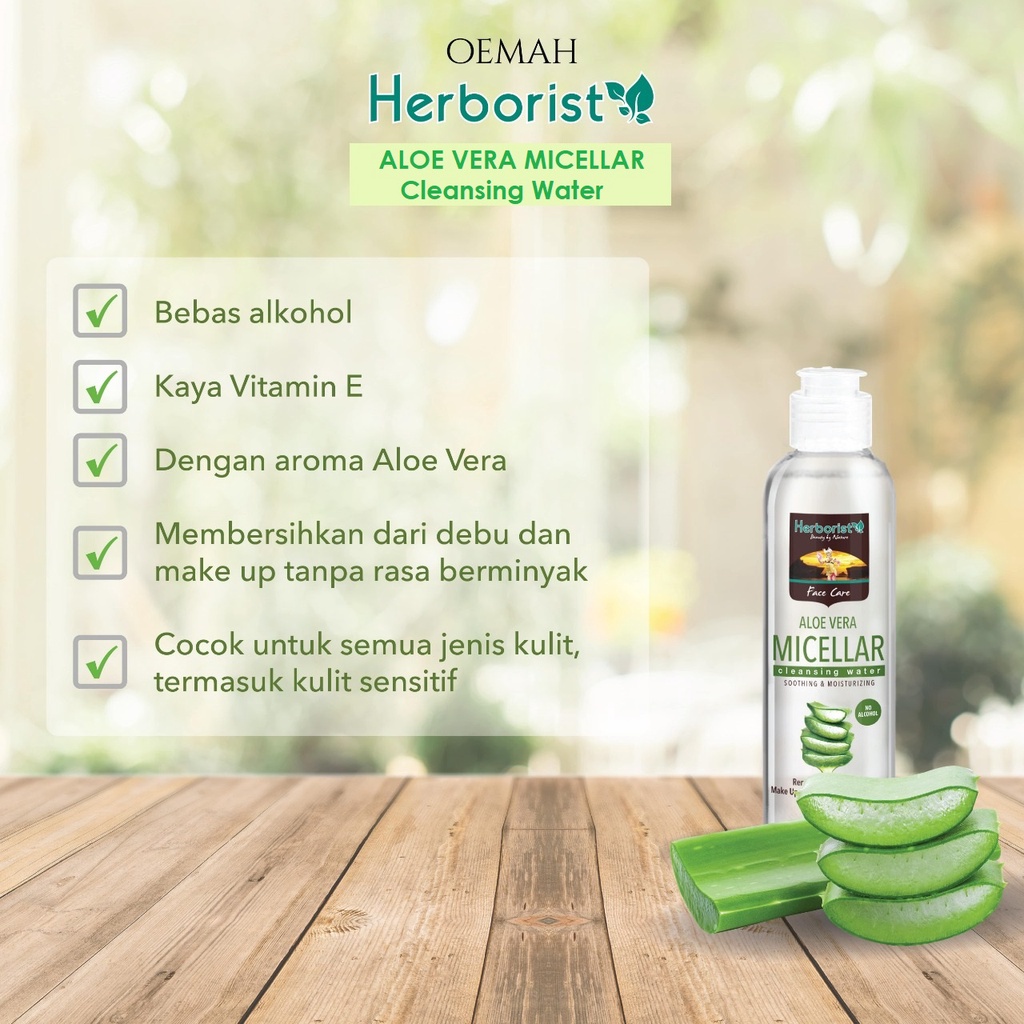 Herborist Aloe Vera Series Gel 98 persen Facial Wash Face Mist Moisturizer Lulur Body Wash (VH)