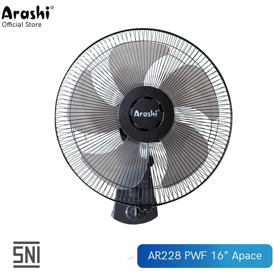 Arashi AR228 PWF Apace Kipas Angin Dinding - 16 inch