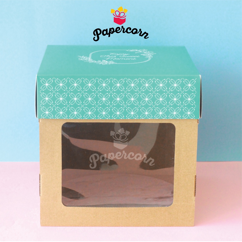 

Tall Cake Box Corrugated Tosca 25x25x25 cm