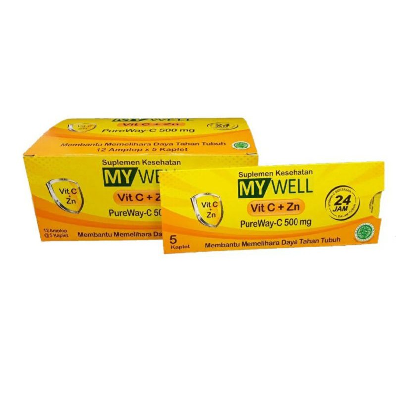 My Well Vitamin C 500g + Zn (Aman dilambung &amp; melindungi tubuh 24jam)