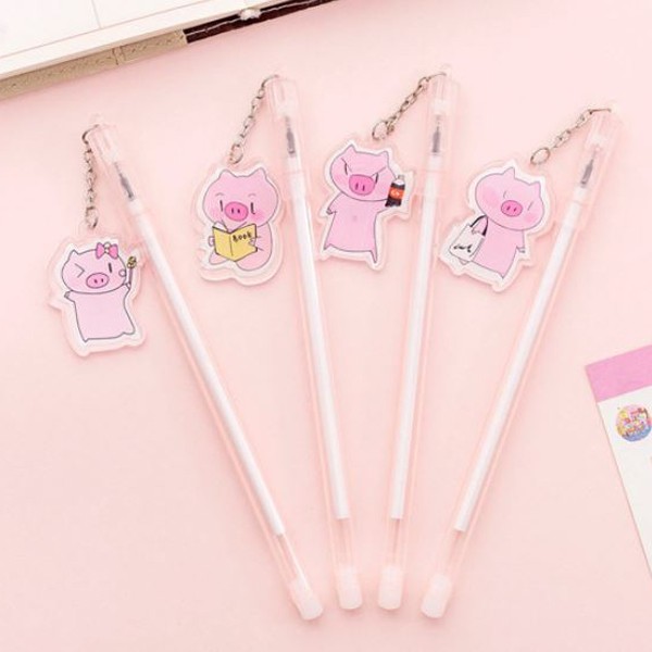 pen gel gantungan babi pig pendant gel pen (4B2) spe077