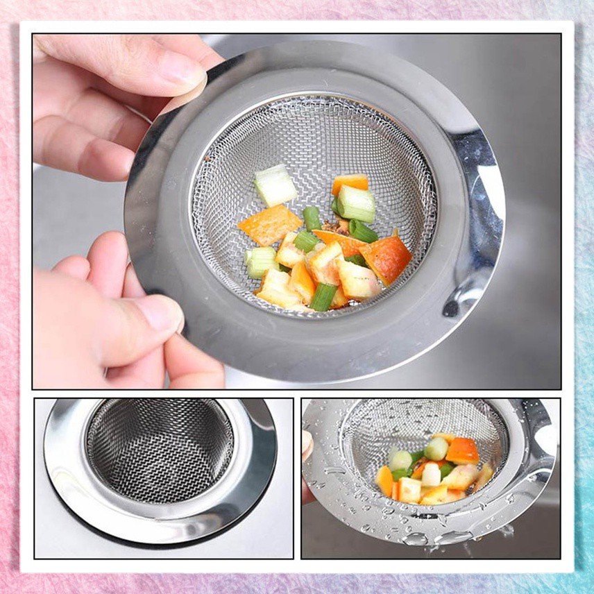 Saringan Wastafel Cuci Piring Stainless Jala Saringan Afur Bak Cuci Gelas Sink Strainer Filter Air