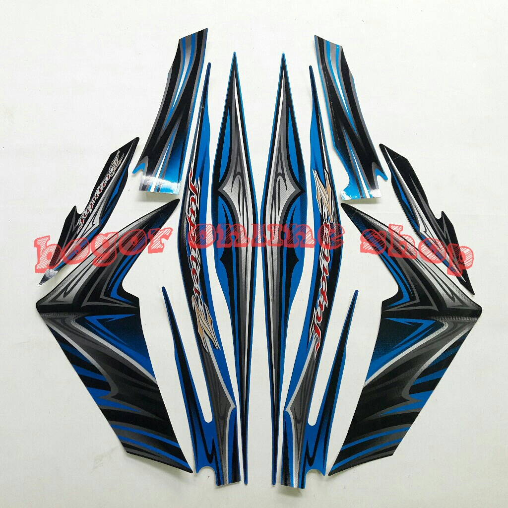 sticker striping body motor jupiter z 2011 biru