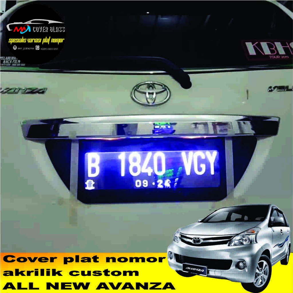 Cover Plat Nomor Mobil akrilik cembung Acrylic Custom tatakan Dudukan Plat Nomer Tanpa Lampu all new