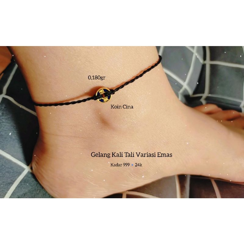 GELANG KAKI TALI VARIASI EMAS KADAR 999 <24K>
