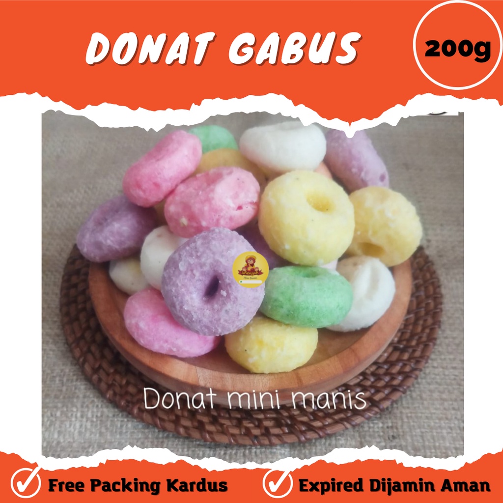 

Donat Gabus Mini Warna Warni Manis / Donat Pelangi / Telor Gabus Donat Manis