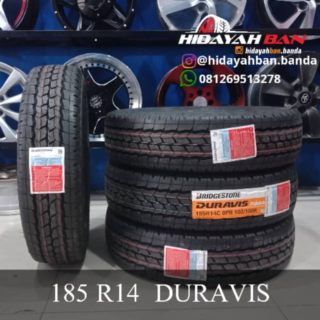 Ban Mobil Bridgestone Duravis 185 R14C 8 PR 102/100 R