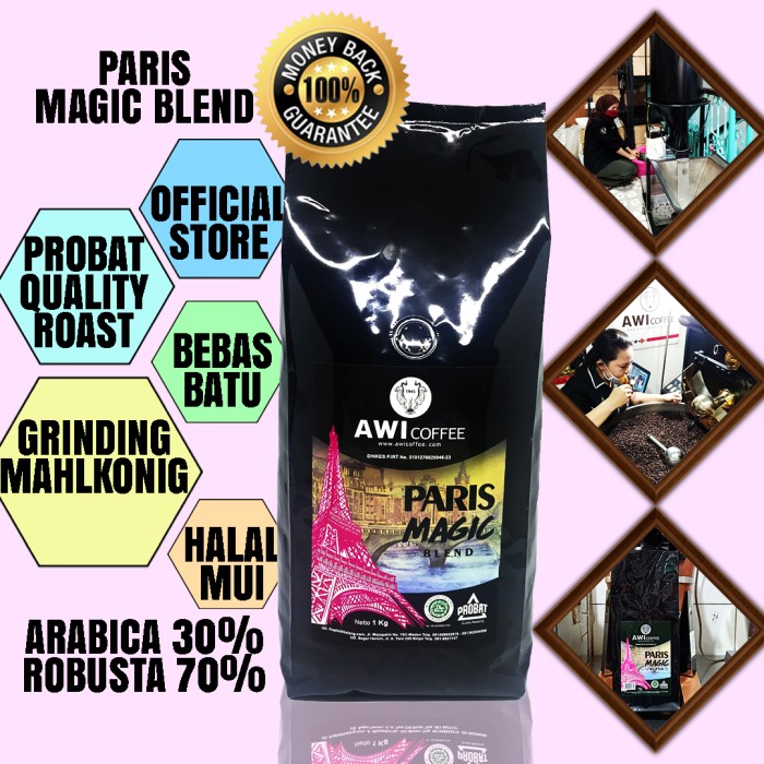 

TERBARU Awi Coffee Kopi Paris Magic Blend for Cafe 1kg|Roasted Beans|Specialty - biji