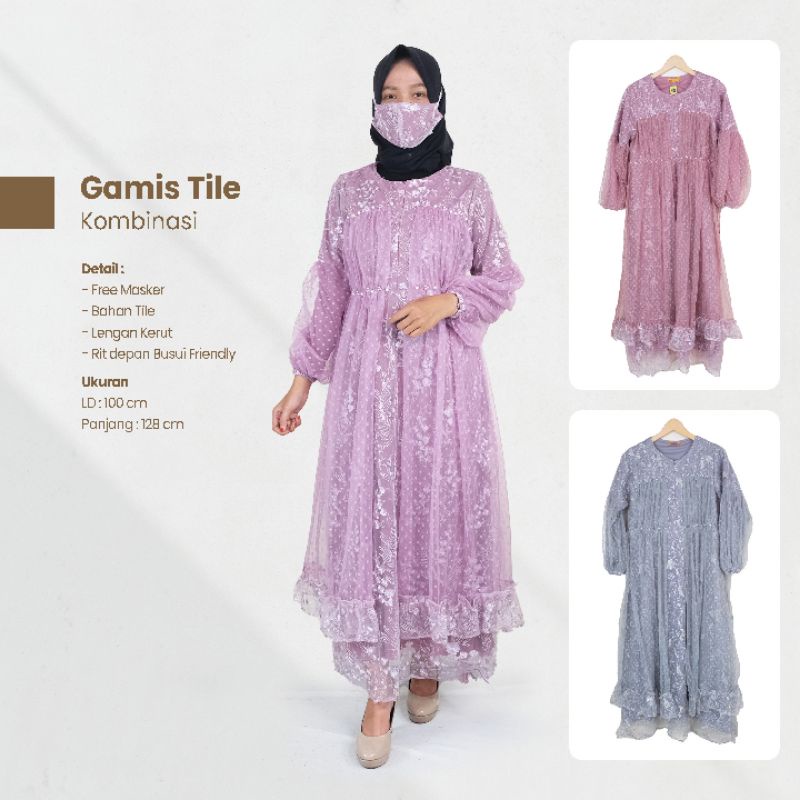 Gamis Tille Kombinasi - NairaBatik