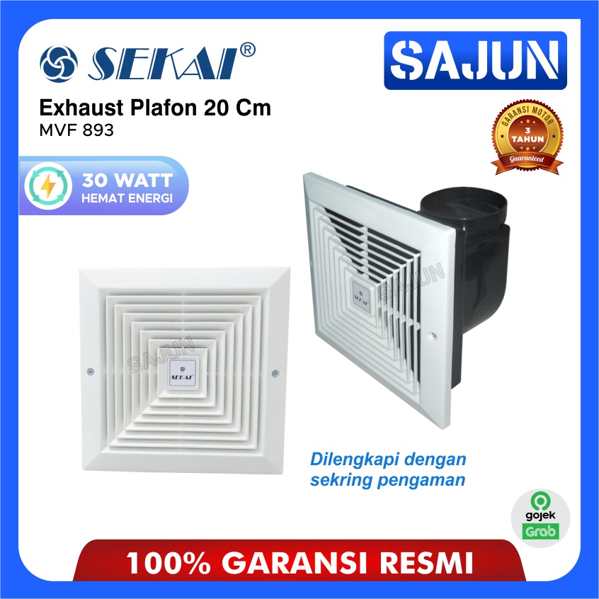 SEKAI Exhaust Fan 20 Cm MVF893 Exhaust Plafon MVF-893