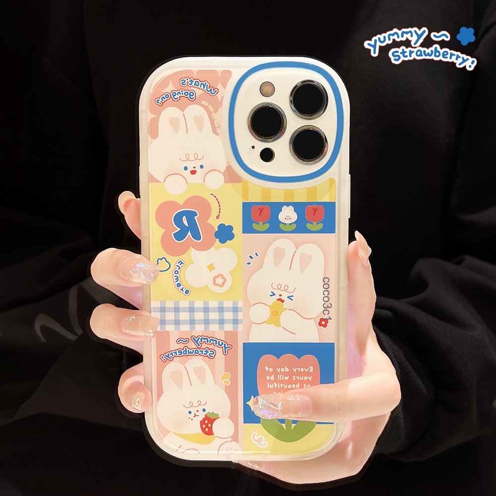 Soft case Motif Kartun Kelinci Untuk iphone 13 12 11 Pro Max XS XR 8plus iphone 12pro12pro Max 7 8 Plus X XS XR XSMAX