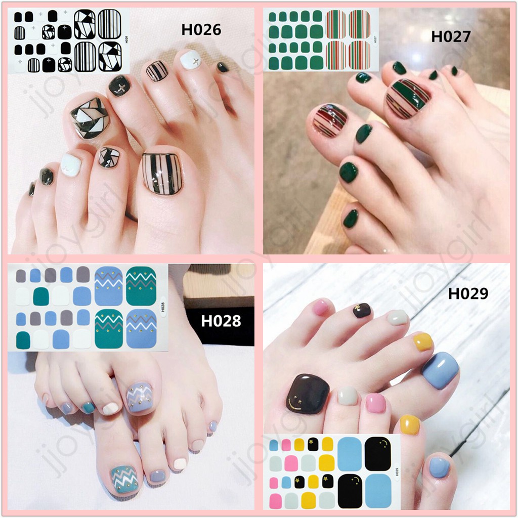 &lt;Jjoygirl&gt;H Nail sticker motif / sticker kuku / stiker kuku / nail stiker glitter / stripes design