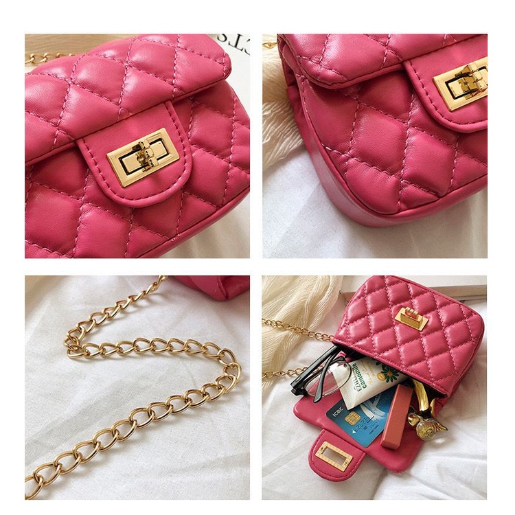 FT30 Premium Kualitas ringan chain tas mini chan*el anak kecil selempang wanita