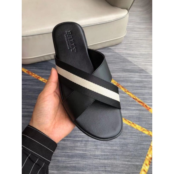 sandal bal ly pria slide sendal flat selop cowok slippers kulit P1SHOES