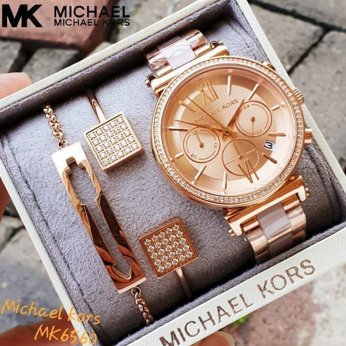 TERBARU JAM TANGAN WANITA MERK MICHAEL KORS ORIGINAL TYPE : MK 6560 FREE BOX 4 TERLARIS