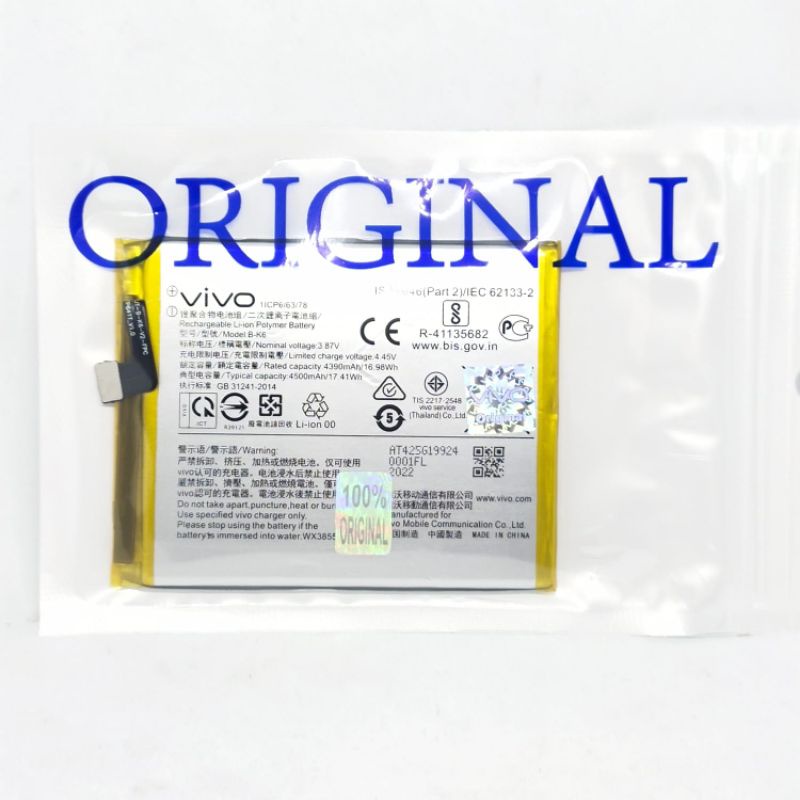 Original 100% Baterai Vivo B-K6 V19/ V17 Battery hp