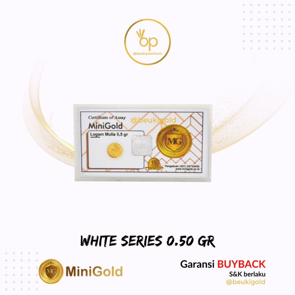 Emas MiniGold White Series 0.50 Gram Garansi BuyBack