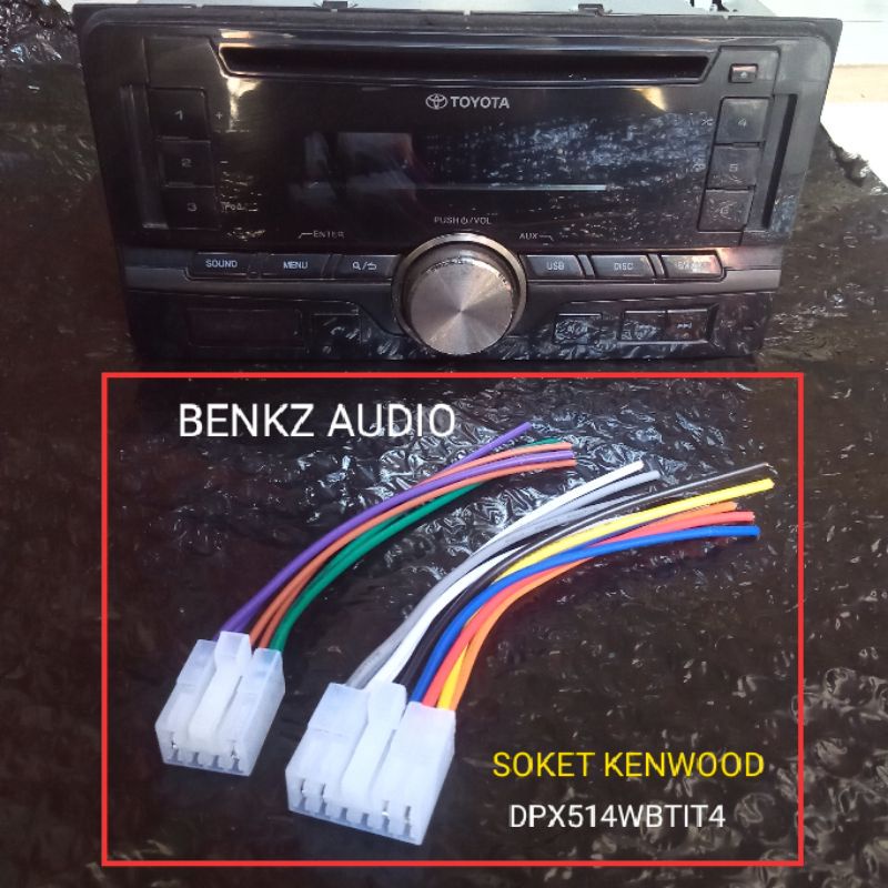 Kabel soket headunit radio tape Toyota Kenwood DPX514WBTIT4