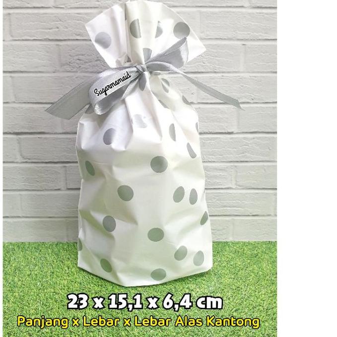 

Barang Laris (10pcs) Plastik Serut Kemasan Kantong Tas Serut Pita Cookies Goodiebag Hampers Souvenir
