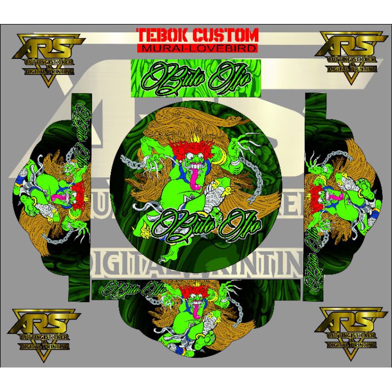 DECAL SANGKAR LOVEBIRD - STICKER TEBOK LOVEBIRD