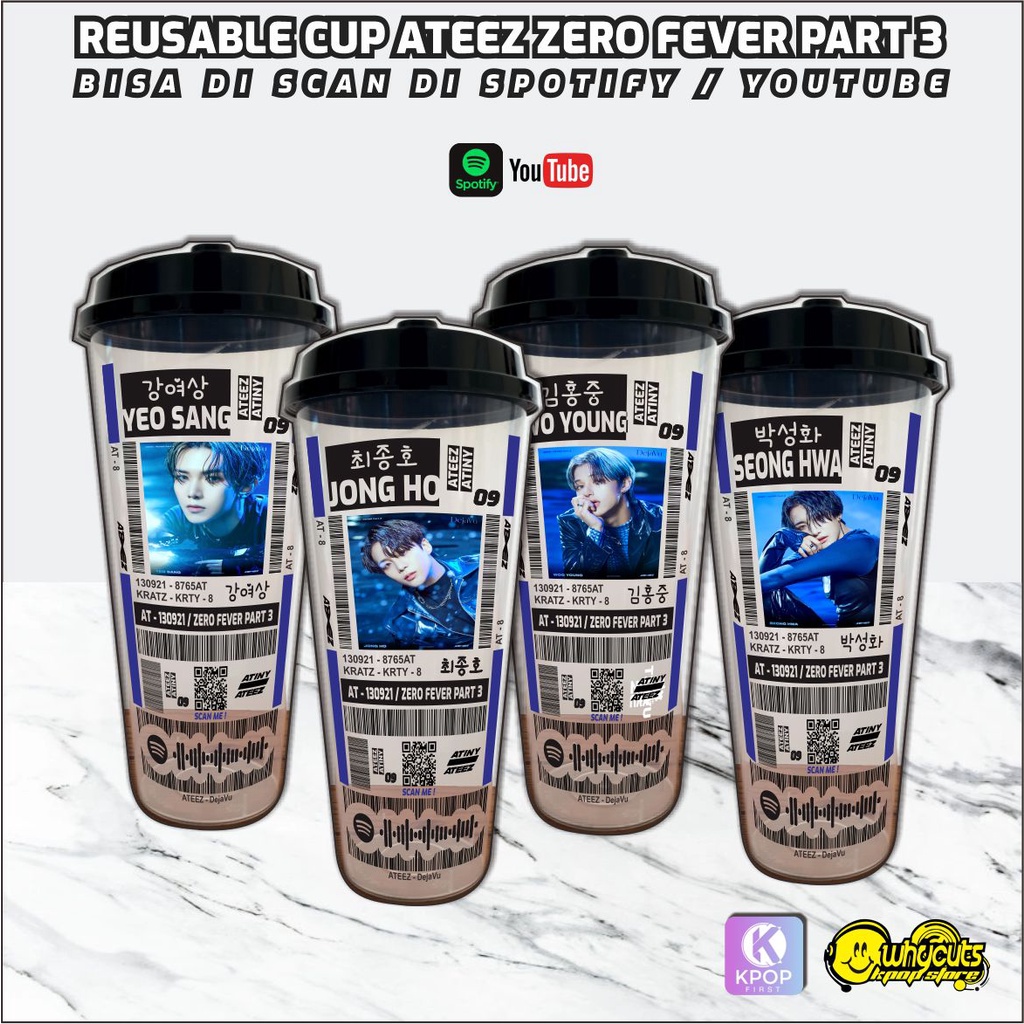 Reusable Cup Ateez Zero Fever Part 3 DeJavu