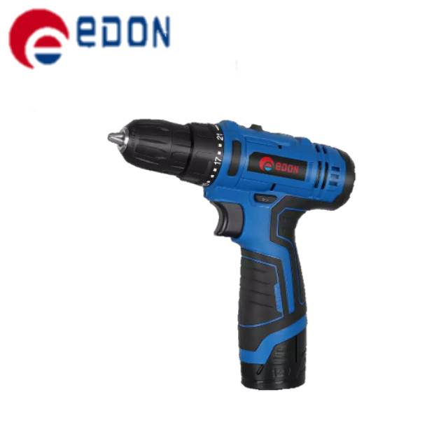 BOR TANGAN Edon bor set bor tangan cordless Edon Mesin bor obeng cordless drill 12volt Biru