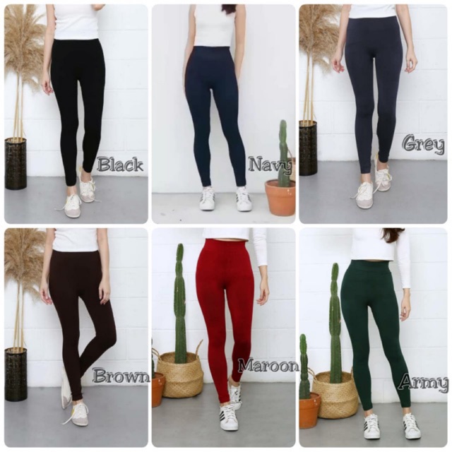 Harga PROMO Legging Polos Highwaist Fit to S-XXL