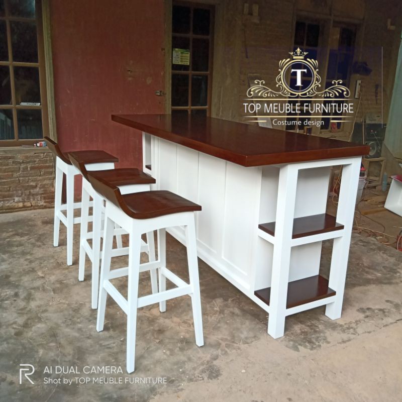 Meja bar dapur ,meja minimalis , vintage