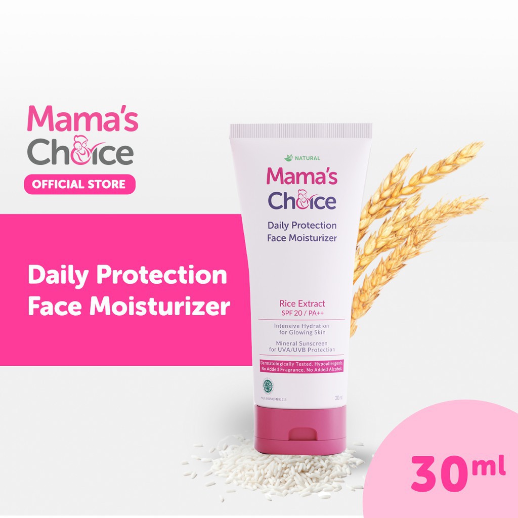 SALE 7.7 Mama's Choice - Daily Protection Face Moisturizer SPF 20 PA++ 30 ml - Pelembab Wajah Halal