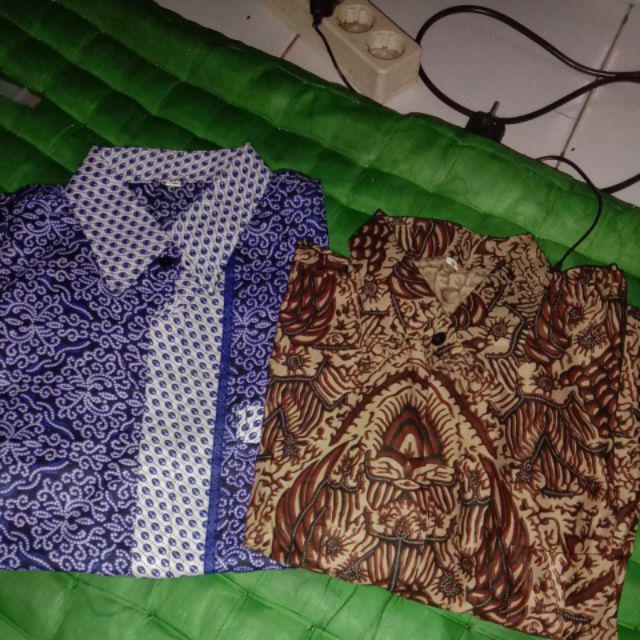 Bswart Batik Hrb026 Kenongo Hem Pendek Padi Pekalongan  M L Xl Xxl Batik