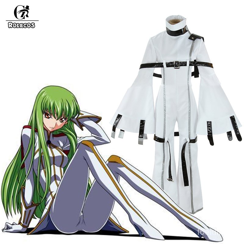 Brand Japanese Anime Code Geass: Hangyaku no Lelouch Cosplay Costumes C.C. Cosplay Costume W