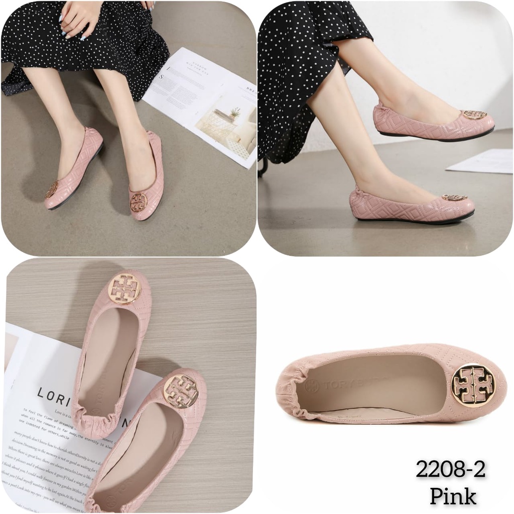 New Arrival Sandal Wanita Flat Bahan Kulit SET Kode 2208-2